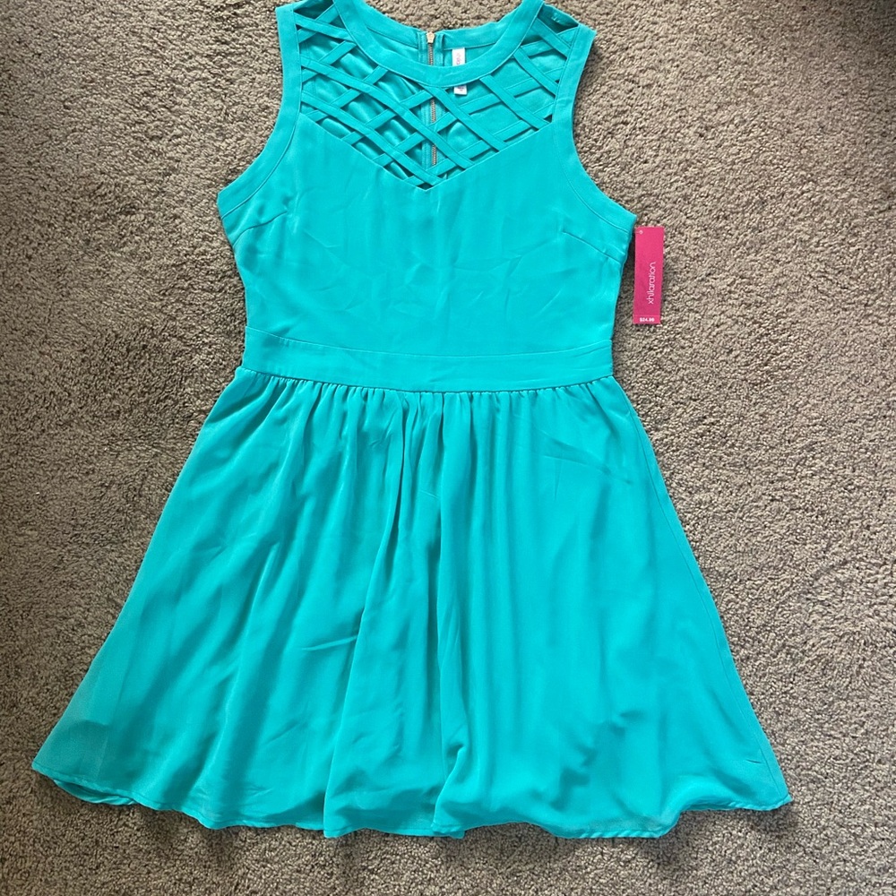 Xhilaration Teal Sleeveless Dress
